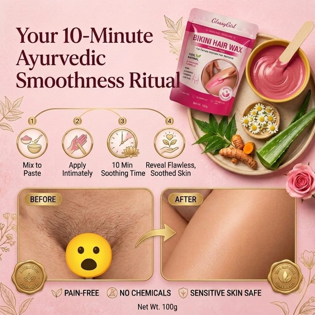 Bikini Hair Wax Removal Powder PACK OF 2 (100gm Each) - Remove Bikini Hair In 10 Minutes