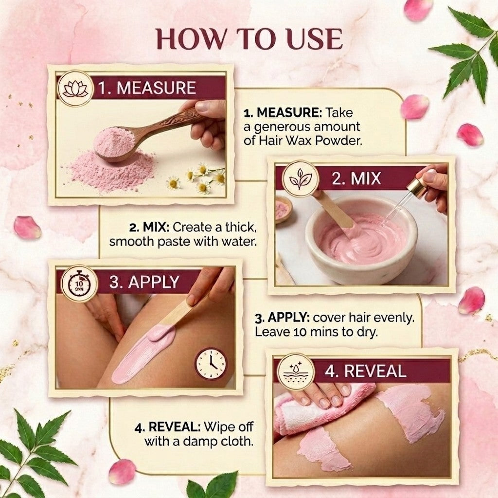 Bikini Hair Wax Removal Powder PACK OF 2 (100gm Each) - Remove Bikini Hair In 10 Minutes