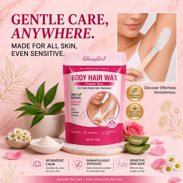 Full Body Hair Wax Removal Powder PACK OF 2 (100gm Each) - Remove Body Hair In 10 Minutes