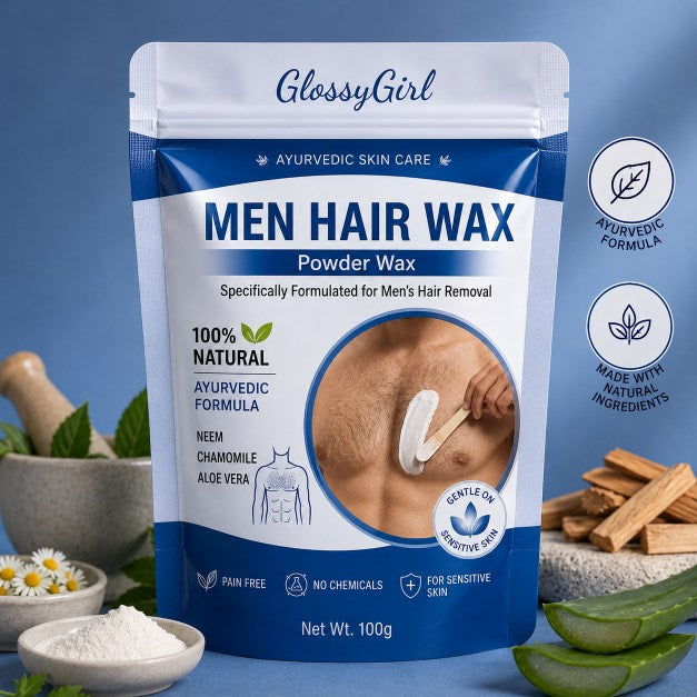 Hair Wax Removal Powder PACK OF 2 (100gm Each) For Men - Remove Face, Body & Pubic Hair In 10 Minutes