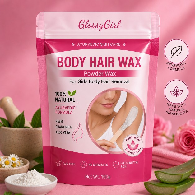 Full Body Hair Wax Removal Powder PACK OF 2 (100gm Each) - Remove Body Hair In 10 Minutes