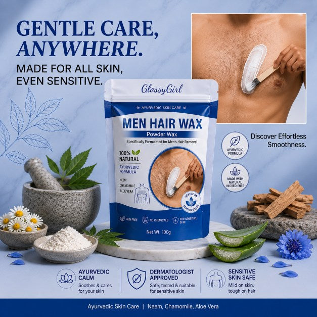 Hair Wax Removal Powder PACK OF 2 (100gm Each) For Men - Remove Face, Body & Pubic Hair In 10 Minutes